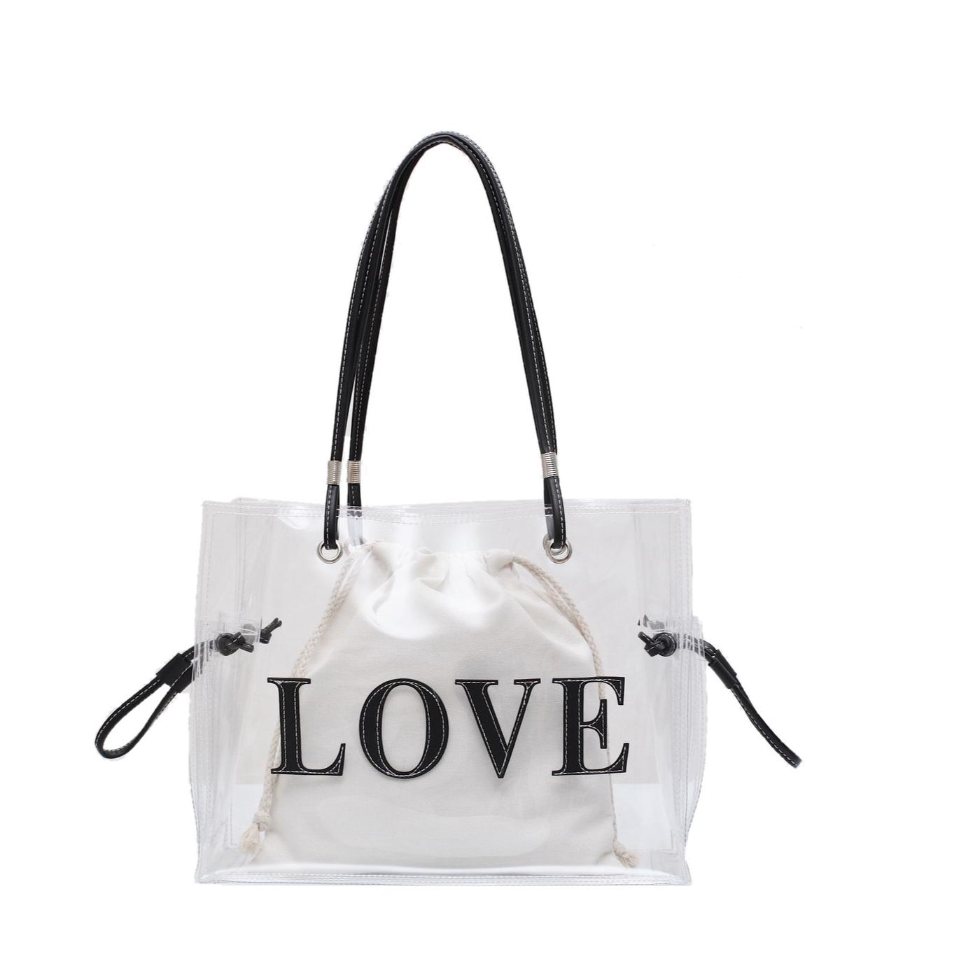 

Сумки через плечо женские новые модные женские сумки большой емкости модные корейские универсальные прозрачные сумки-тоут