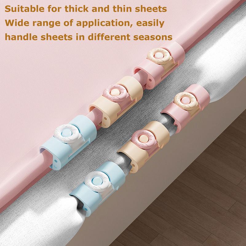Bedsheet Clips 6pcs Donut Cylindrical Mattress Grippers Non-slip Bed Sheet Fasteners Firm Tight Accessories For Store Packaging