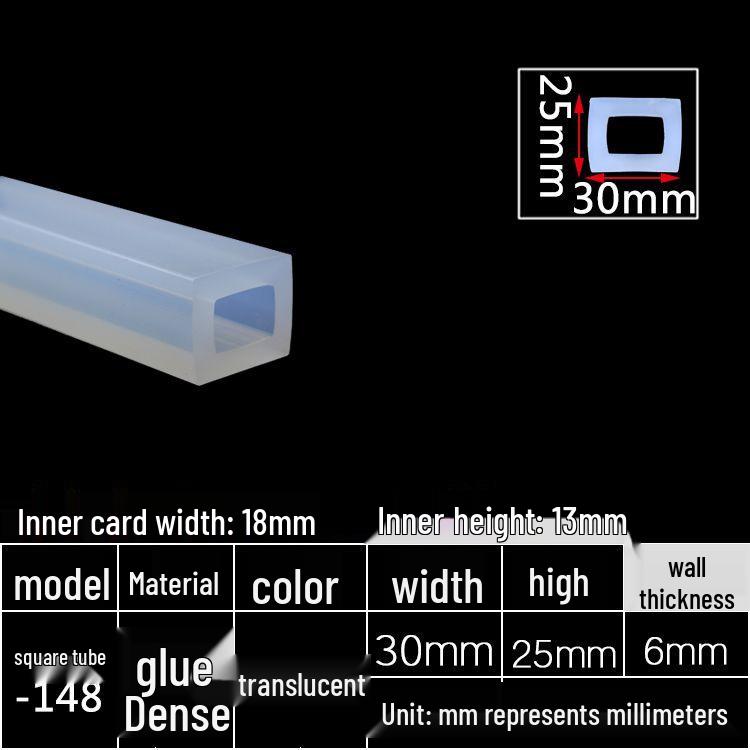 High-Temperature Resistant Silicone Square Tubing: Durable, Customizable, Aging-Resistant Rubber Sheath and Hollow Sealing Strip.