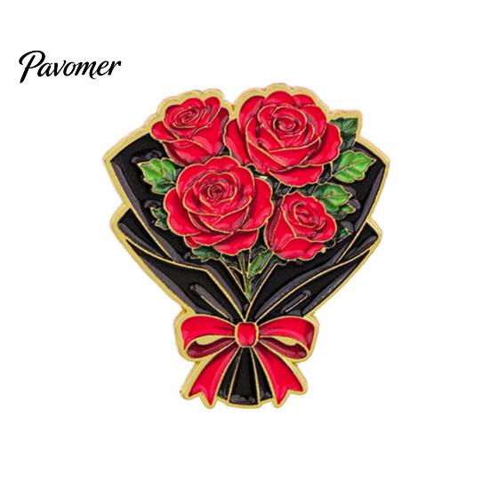 Artistic Floral Gift Bouquet Brooch Pin for Women, Enamel Romantic Flower Jewelry, Durable Zinc Alloy Lapel Coats Dresses And Scarves