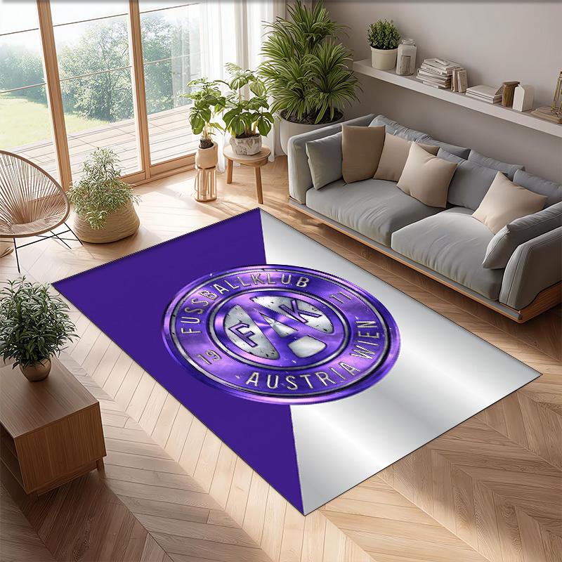 Austria Wien FC Soccer Football Pattern Soft Area Rug Non Slip Indoor Floor Carpet Sports Decor Mat for Bedroom