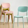 HUIHUADU Nordic Thickened Plastic Dining Chair Set