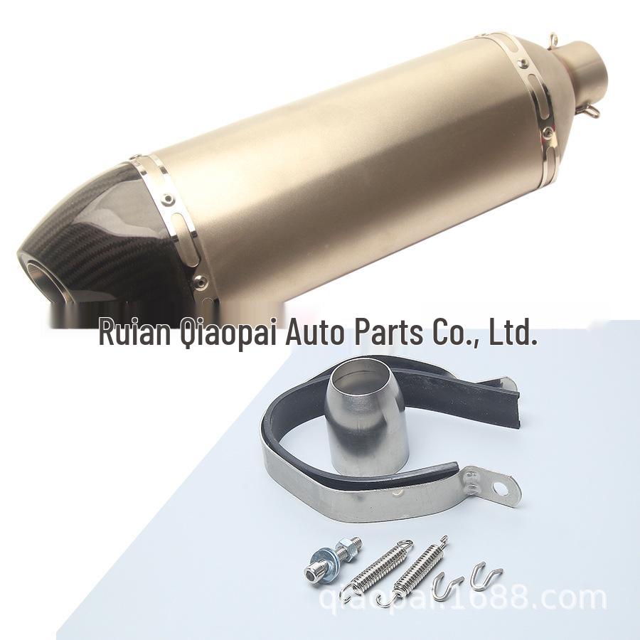 Universal Carbon Fiber Hexagon Exhaust Muffler for Large Displacement Sports Motorcycles - 51MM