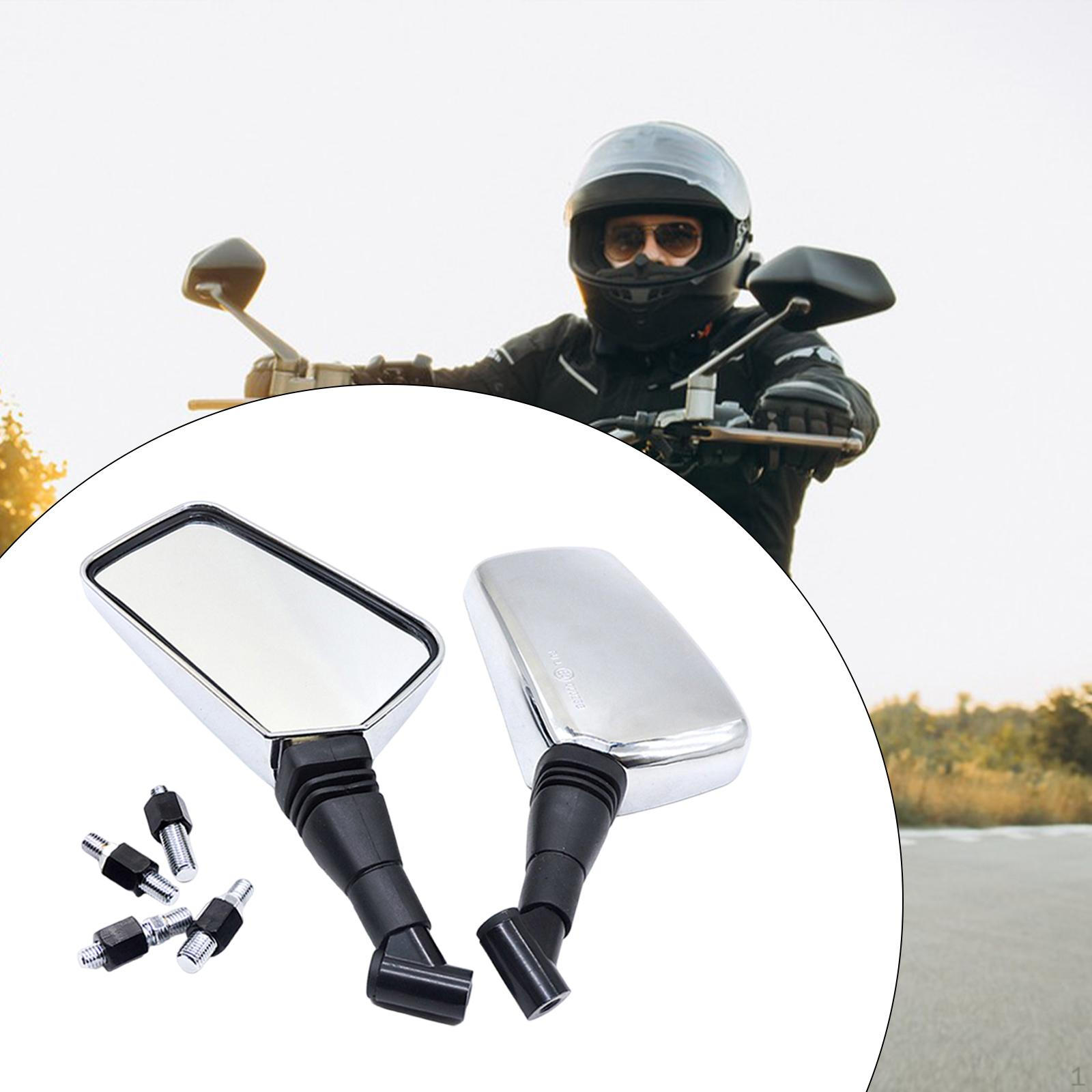 

2 бічні дзеркала, решітка заднього виду Аксесуари для мотоциклів Велике поле для срібний