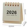 2026 Mini Simple Calendar Small Desk Calendar Creative Coil Calendar Planner Desktop Decoration Office Stationery