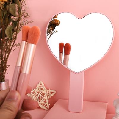 Handheld Makeup Mirror Heart-Shaped Makeup Vanity Mirror SPA Salon Compact Mirrors Cosmetic Mirror for Women