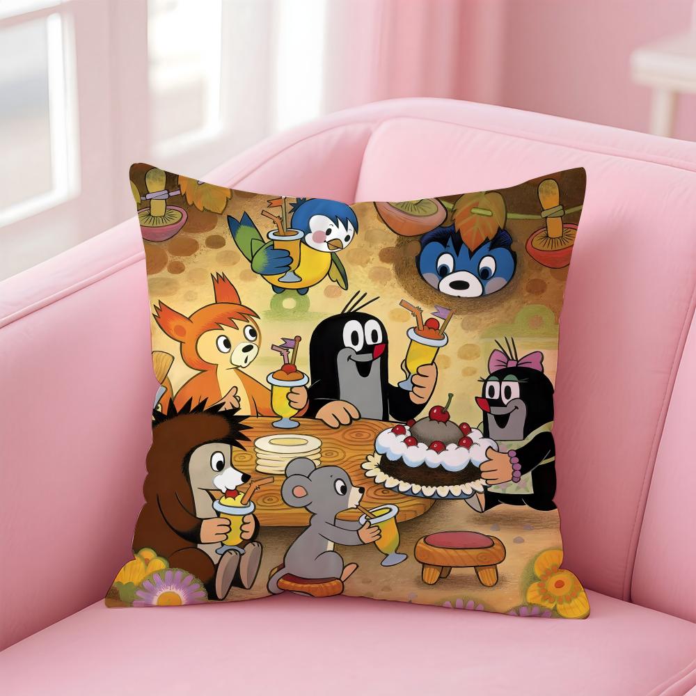 Cute Little Mole Cushion Cover Comfortable Reversible Pillow Cover Ideal for Car Sofa Bedroom & Beyond