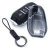 Slim Car Key Fob Case Cover Chain For Peugeot 208 308 508 2008 3008 5008 Citroen C4 C3 C5 Aircross DS3 DS7 DS9 Black Transparent