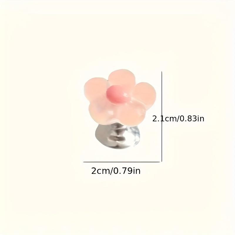 Essential floral toilet flush handle for bathroom - fashionable bathroom accessory, long nail design, easy to press
