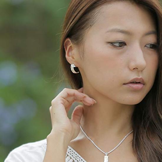 Earrings Hawaiian Jewelry Pink Gold Coated Half Moon Earrings Half Hoop Wave Plumeria Jewelry [LocoMocoAloha] [Genuine Product]