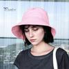 Spring Summer Fisherman Hat Flat Top Wide Brim Solid Color Basin Hat Breathable Versatile Travel Outdoor Sunshade Hat