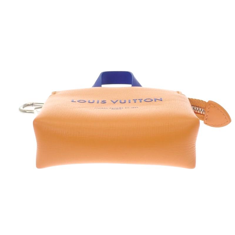 LOUIS VUITTON  M02699 Bag charm Orange/Navy leather Women