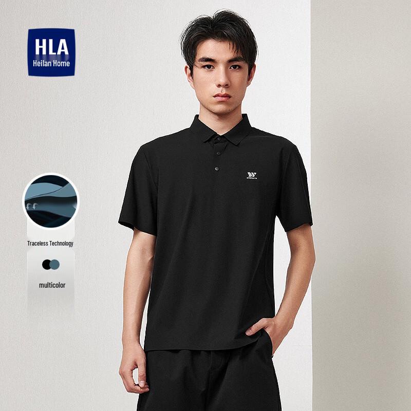 HLA Men s Seamless Tech Breathable Short Sleeve Polo Shirt M