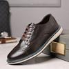 Men Winter Casual Oxford Shoes LaceUp Leather Suitable for Daily Wear and Various Occasions High Quality Material for Durability
