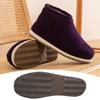 Women's Winter Handmade High-Top Non-Slip Cotton Slippers - Warm Indoor Shoes for Mom & Men