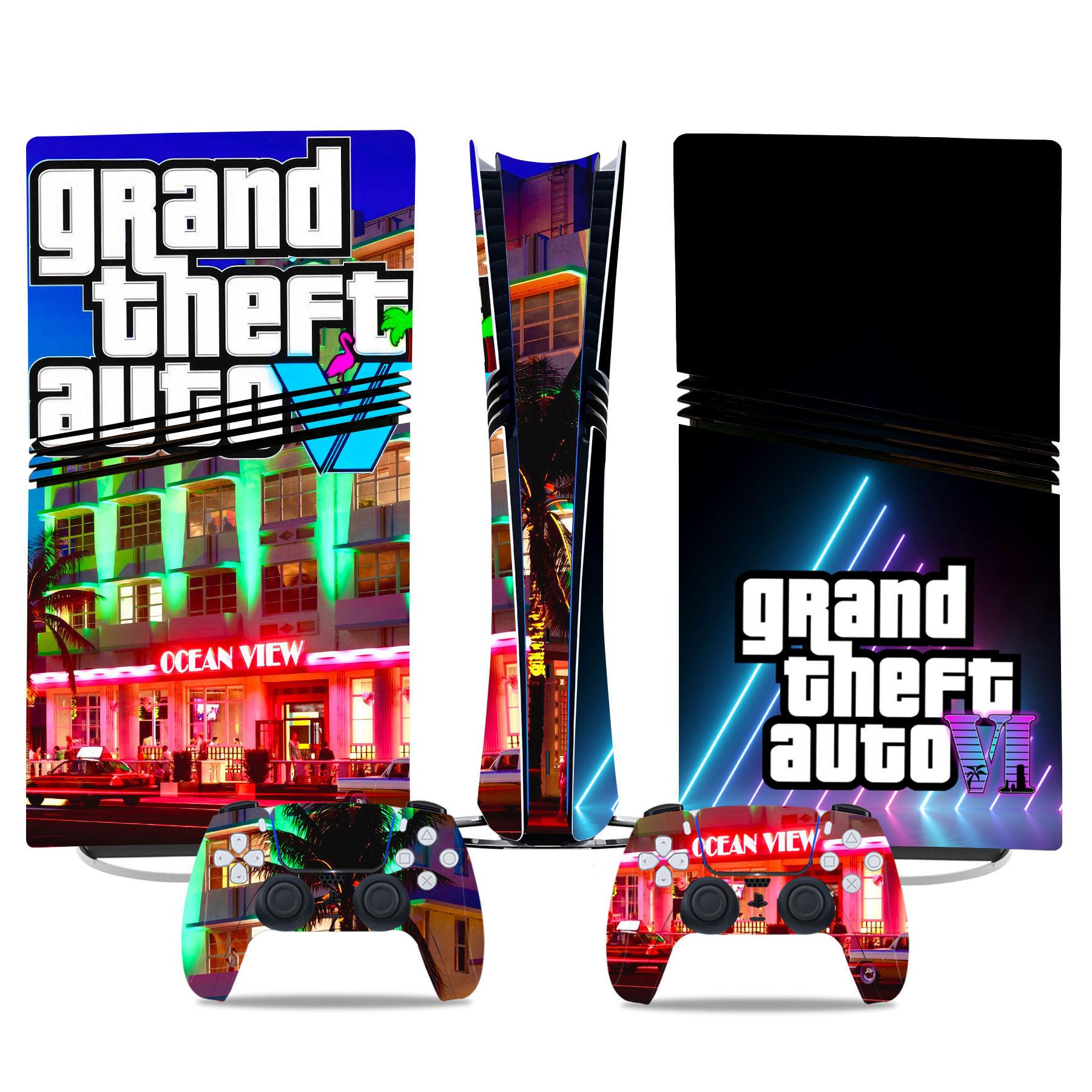Játékkonzol színes matricák, színes fólia testmatricák, Grand Theft Auto GTA6 kontroller matricák K