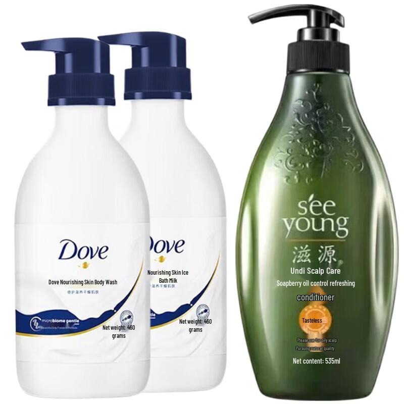 Dove Nourishing Shower Milk & Oil Control Conditioner Gift Set
