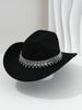 Men's and women's European and American elegant top hats, unique jazz cowboy hats, fringed gemstones, rhinestone accessories, belts, wedding engageme