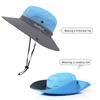 Wide-Brimmed Hiking Hat for Men, Summer Outdoor Western Cowboy Style, Sun Protection, Breathable, Quick-Dry Fishing Bucket Hat for Women