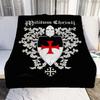Medieval Knights Templar Patterns Blanket Retro Style Flannel Blanket Cosy Lazy Couch Cover Blanket Super Soft Sheet Mattresses