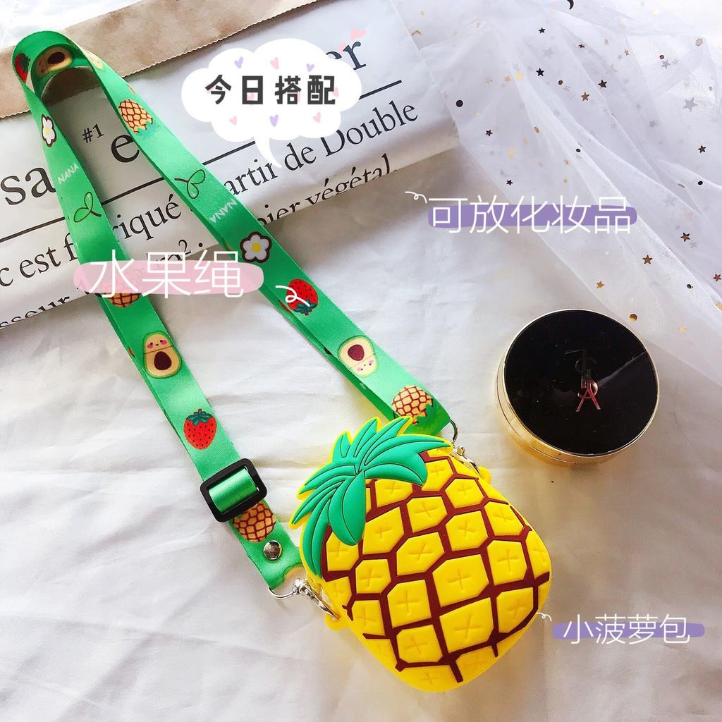 Cute Fruit Children Small Shoulder Bags Fashion Girls Mini Strawberry Crossbody Bags Lovely Kids Jelly Coin Purse Wallet Handbag