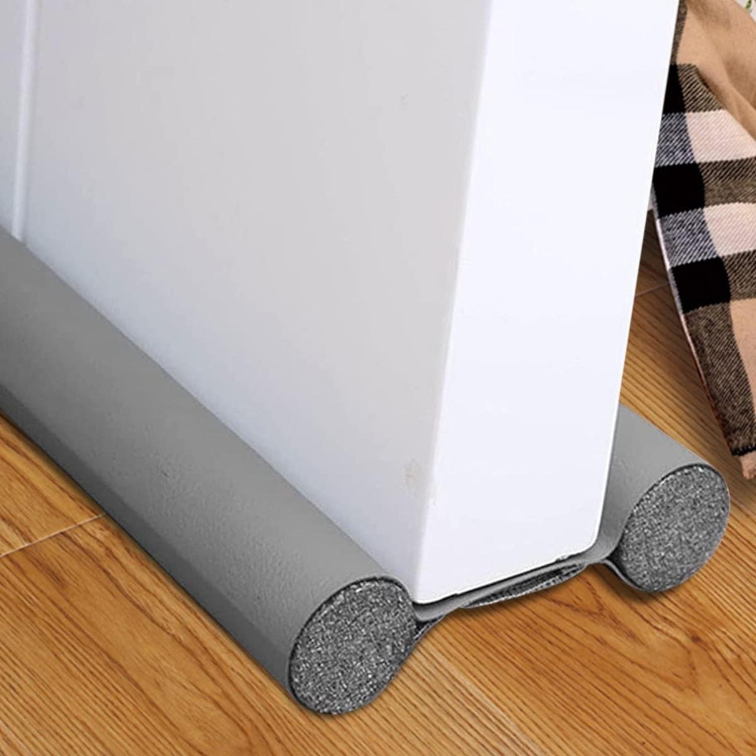 

Double Sided Under Door Seal Insulation Foam Draft Excluder, Anti Collision Soundproof, Stop Cold Air and Insects, 96cm, Grey серый