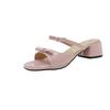 Beautiful Fish Mouth Cool Slippers Women's Summer Wear 2025 New Fashion Fairy Style with Skirt Thick Heel High Heels Women