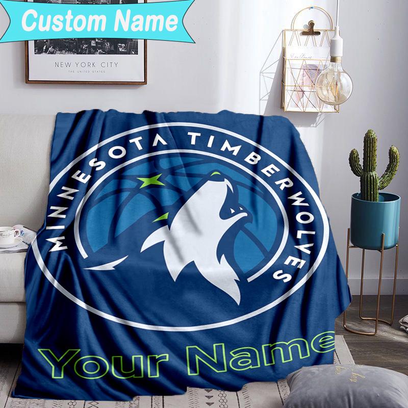 Custom Name Blanket Minnesota Logo Blanket Bedding Blanket for Travel, Camping, Living Rooms, Offices, Sofas, Fan Christmas Gift
