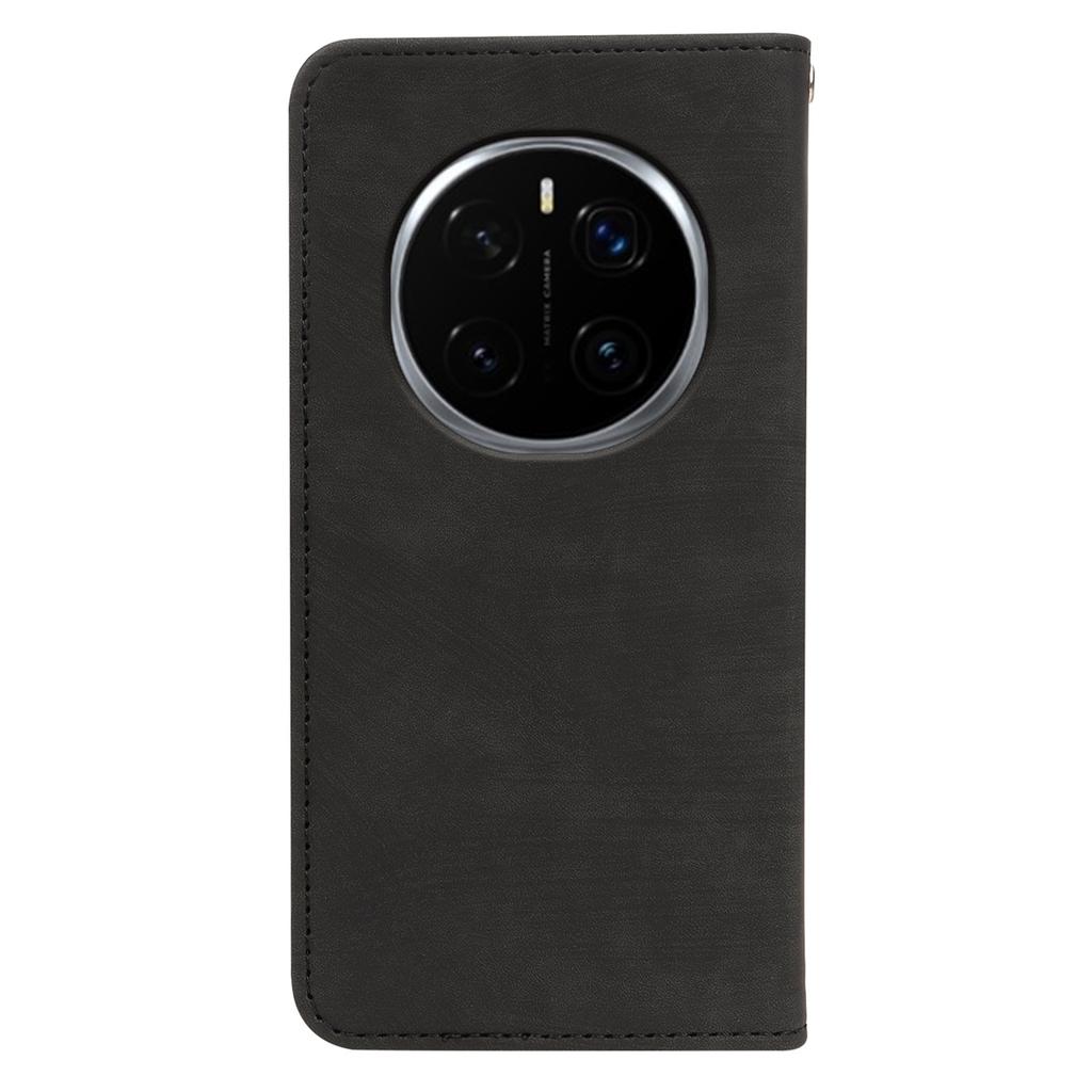 For Honor Magic7 Pro 5G Case Strong Magnetic Leather Wallet Phone Cover with Striped Texture