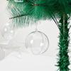 Set Of 6 Transparent Plastic Fillable Baubles Christmas Tree Hanging Ornaments Festival Home and Event Decoration