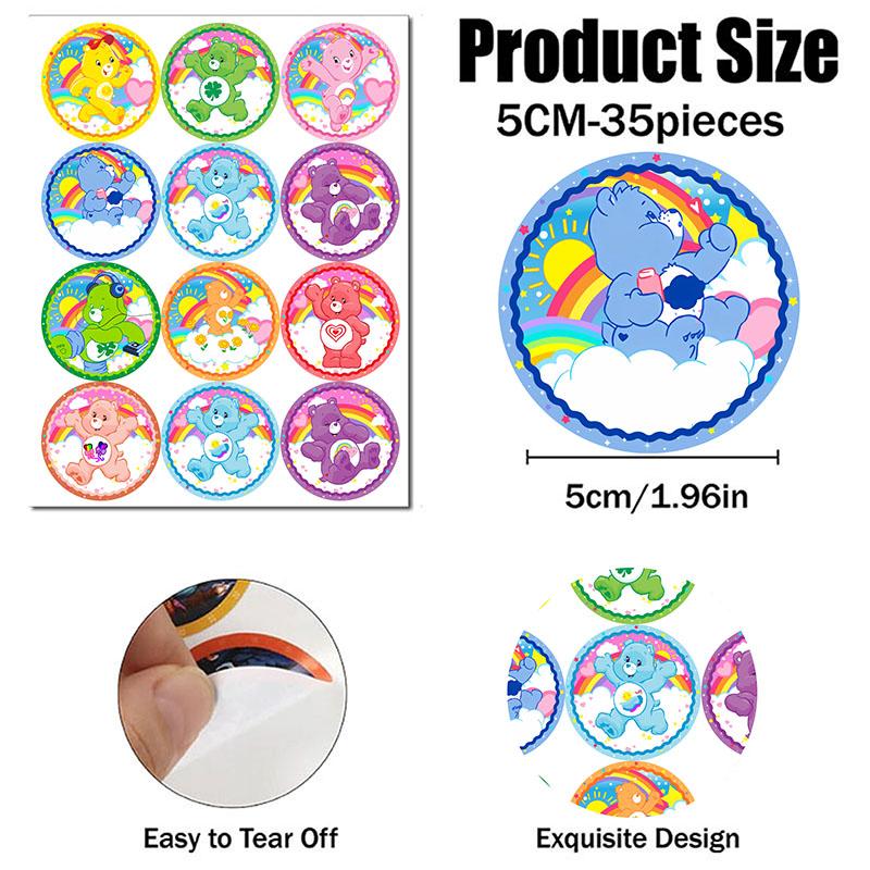 Care bars Cartoon Themed Paper Plates Cups Honeycombs Swirls Spirals Stickers Brooch for Celebrating Birthday Party Arrangements