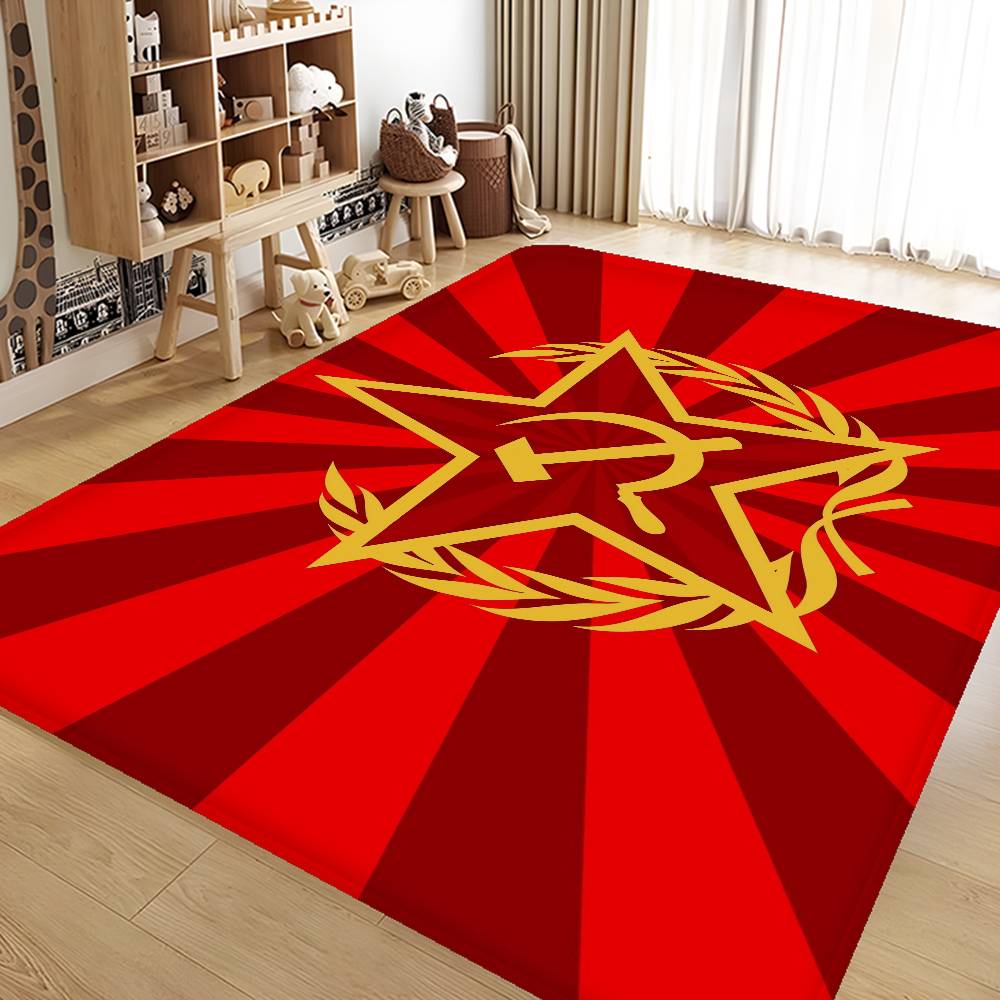 CCCP USSR Soviet Hallway Carpet Washable Non-Slip Living Room Sofa Chairs Area Mat Kitchen Doormat Area Rug