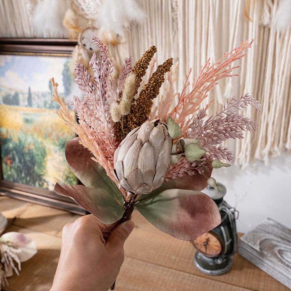 Cloth Artificial Flower Bouquet Colorful Leaves Simulation Flower  Home Decoration