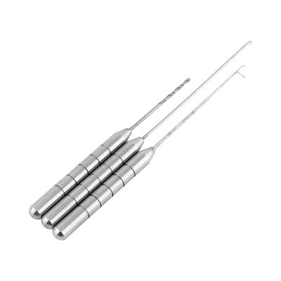 Juego de Agujas para Señuelos de Pesca de Aleación de Aluminio Taladro para Peces Herramienta de Aparejos para Anzuelos para Hacer Aparejos