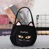 Bat Happy Trick Or Treat Gift Basket Black Cat Halloween Handbag Tote Bags Candy Bag Loot Bag