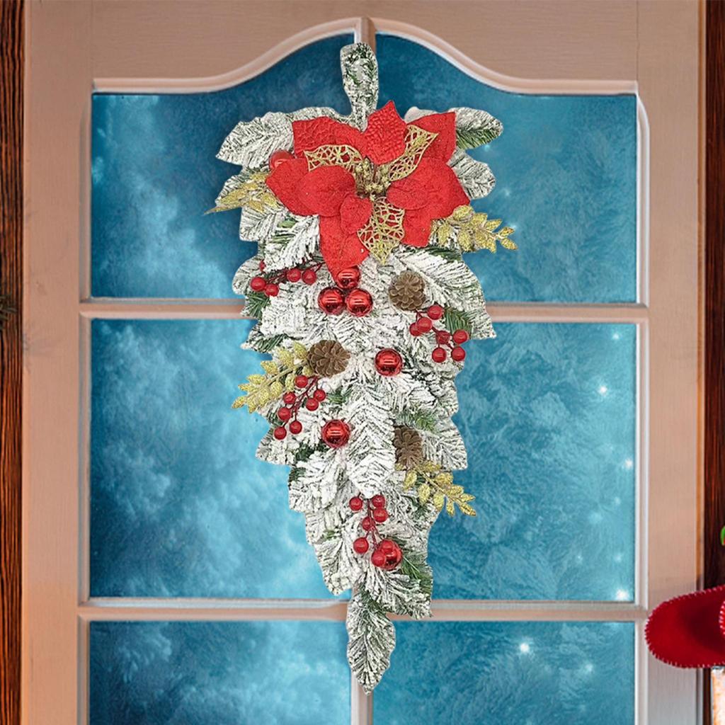 Christmas Swag Holiday Winter Decorations With Pine Cones Berries Swag Decoration For Home Staircase Porch Wall Window Party