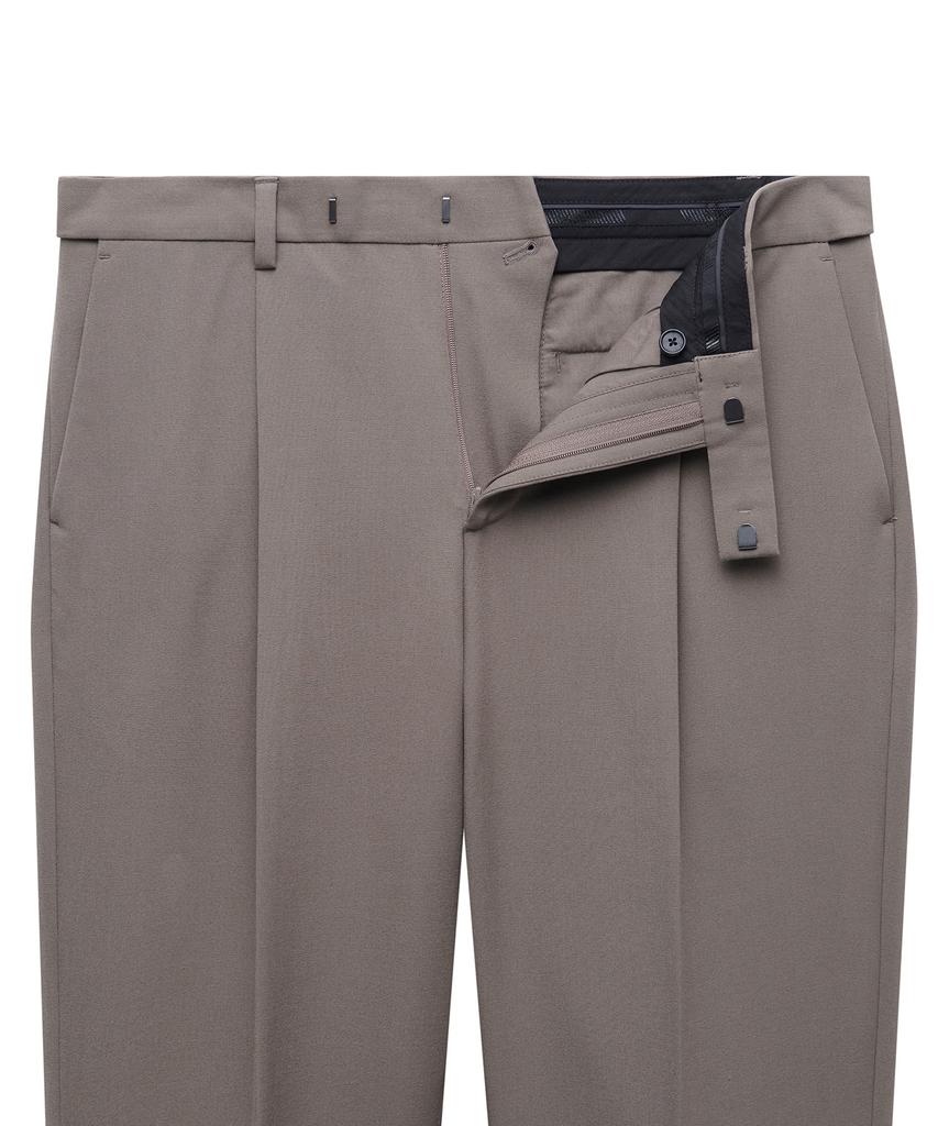Musinsa Standard Carrot Hidden Banding Crop Slacks [Dusty Beige]