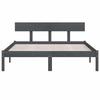 Maison Exclusive - Cadre de lit sans matelas bois massif gris 200x200 cm