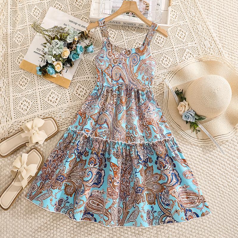 Girls  Fashionable Dress for Spring and Autumn, Children s Elegant Strapless Princess-style Dress 130cm=8Y