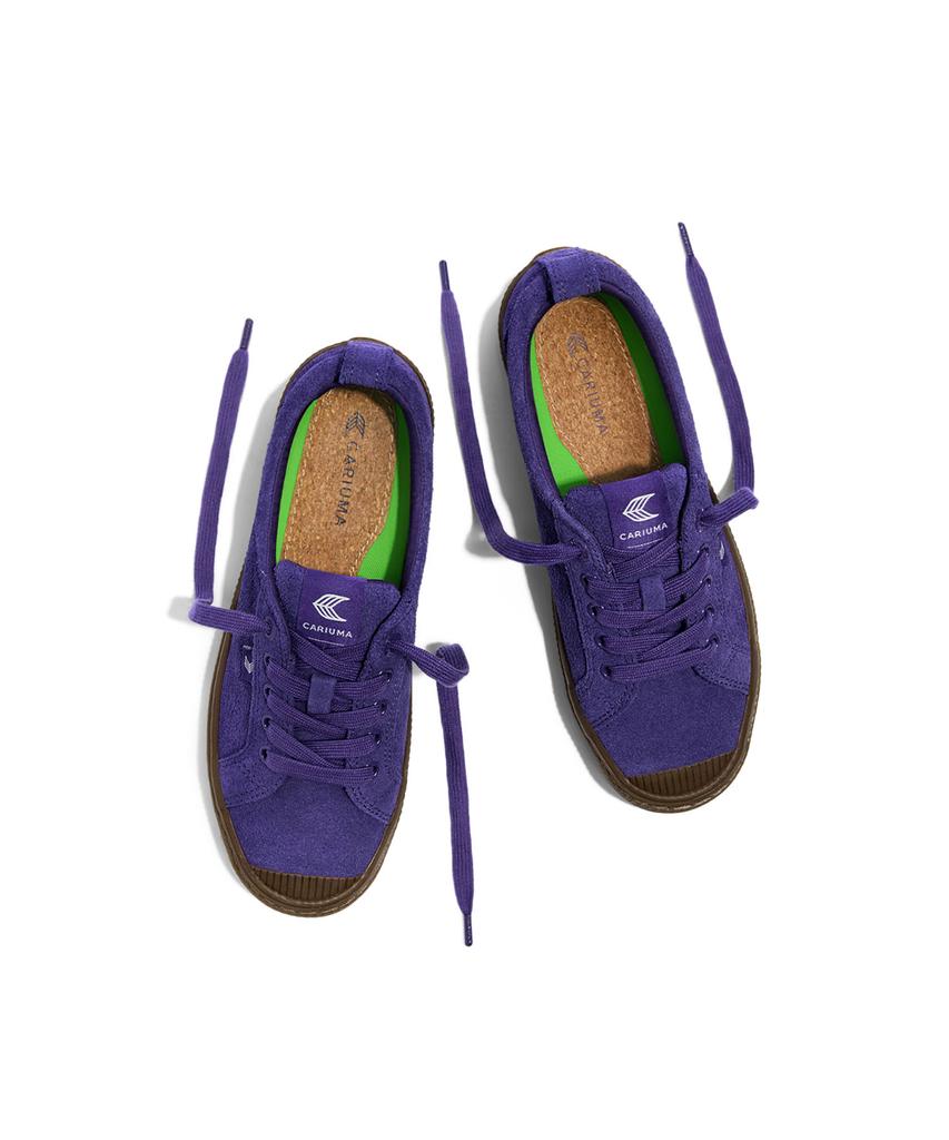 Cariuma Oka Low Gum Sole Purple Suede