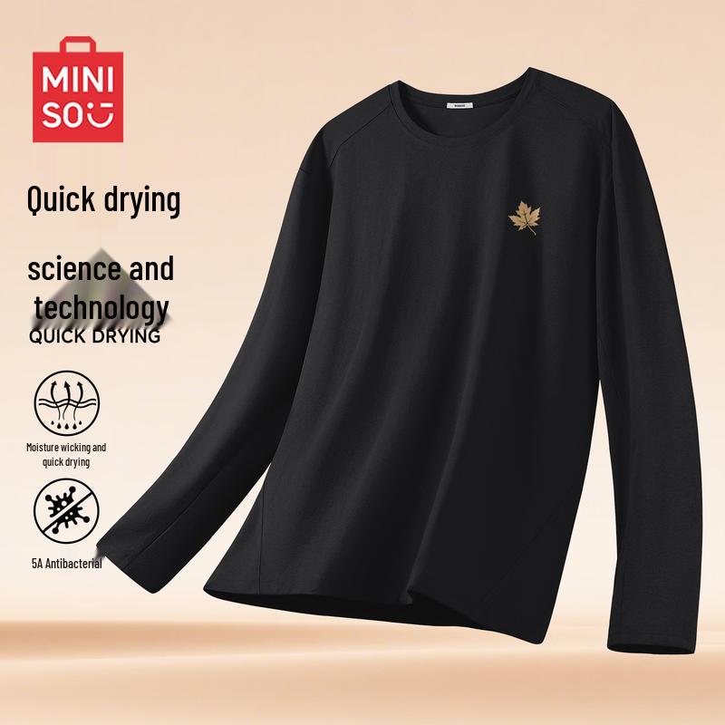 MINISO Men s American Retro Long Sleeve T-Shirt 3XL