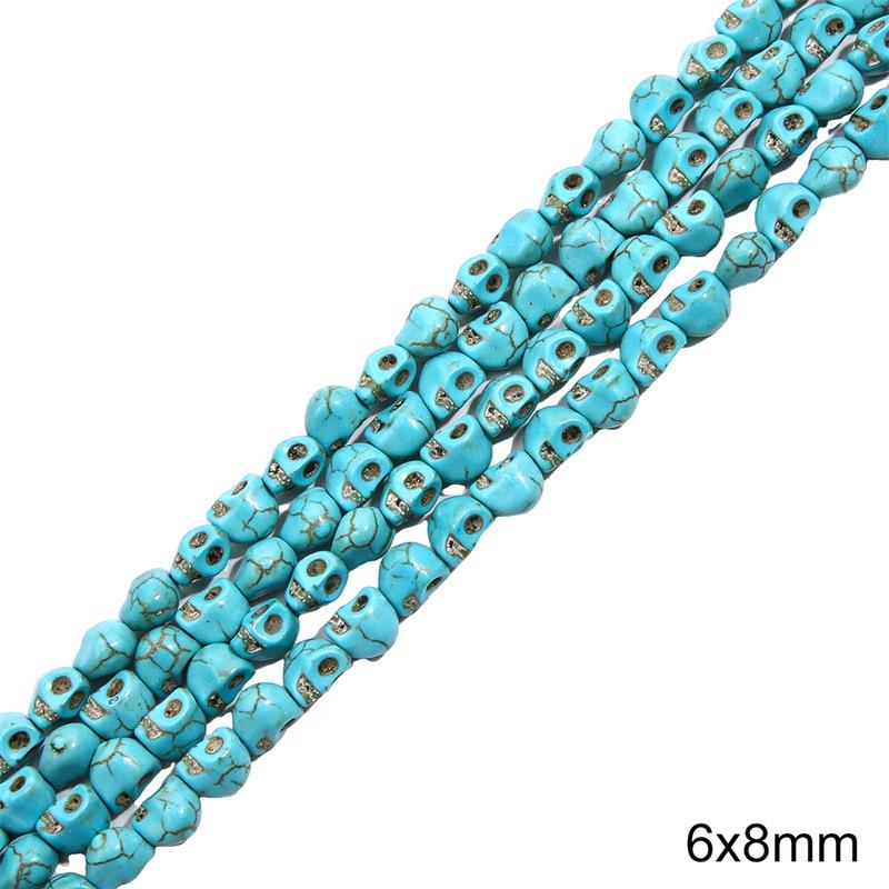 Synthetic Blue Turquoise Round Loose Beads for DIY Jewelry Accessories - Bracelets, Necklaces, Pendants