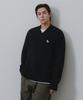 BAKKEN Point Logo Pendant V-Neck Cable Knit Bk8941_Black
