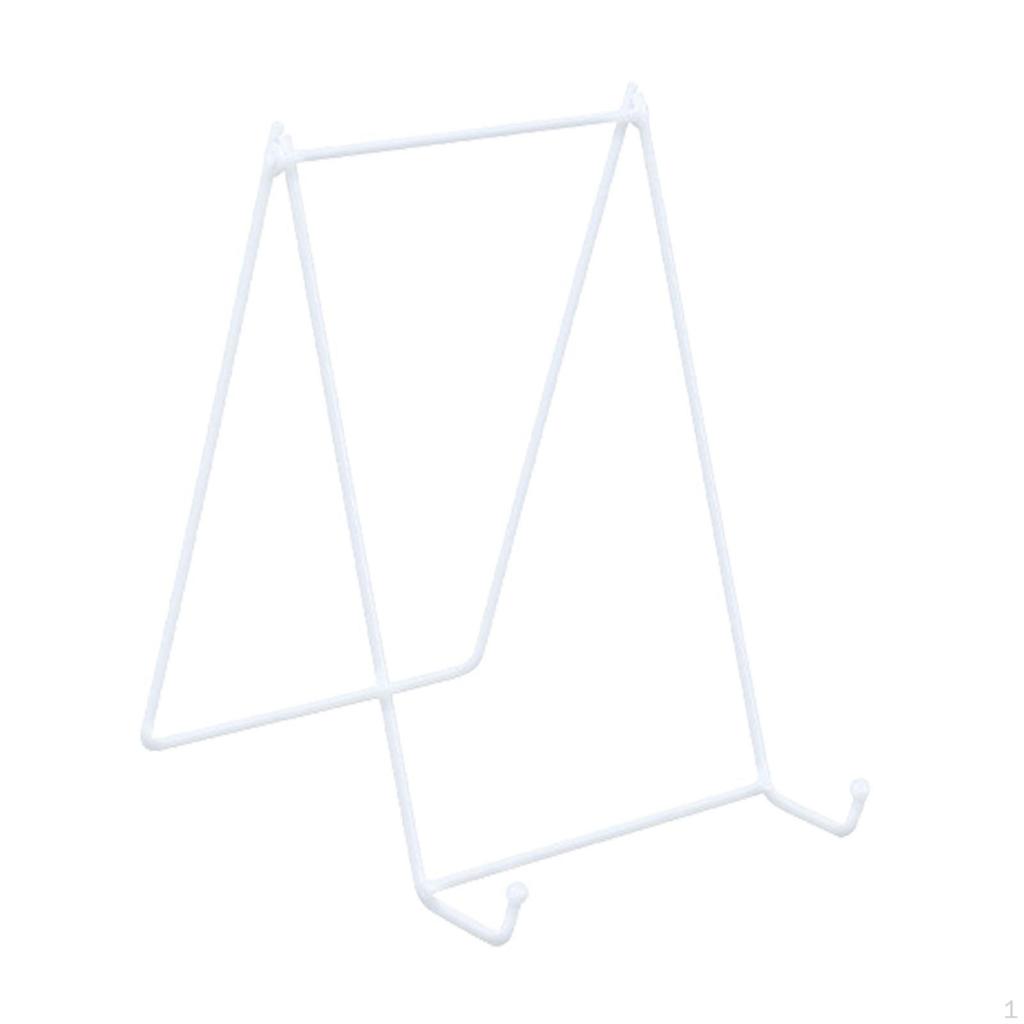 Plate Holder, Picture Frame Easel Iron Display Stand Photo for Office Dinner Plates Shelf