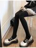 Women's Lolita Black Stockings: Spring/Autumn Over-the-Knee Patchwork Thigh-High, JK Pantyhose, Black & White