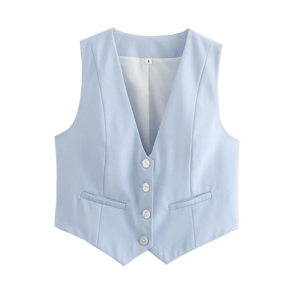 Y2K Versatile Summer Sleeveless Vest Women's Slim Fitting Vest Street Fashion