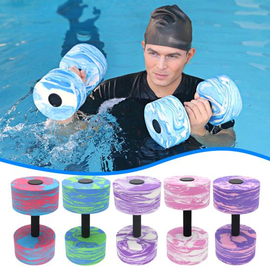 Water Dumbbells Aqua Fitness Barbells EVA Foam Water Weights for Pool Resistance Training Aerobic Exercise Equipment for Men Women Weight Loss