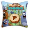 Federe Cuscino Orso Grizzly e Lemming Cartoni Animati Divano Decorativo Casa Stampa Fronte-Retro Peluche Corto Cuscino Carino