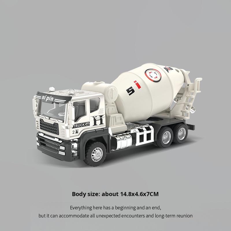 Large Alloy Construction Vehicle Toy Set Concrete Mixer Truck Engineering Machine Model Kit For Boys Play Vehicles & Models