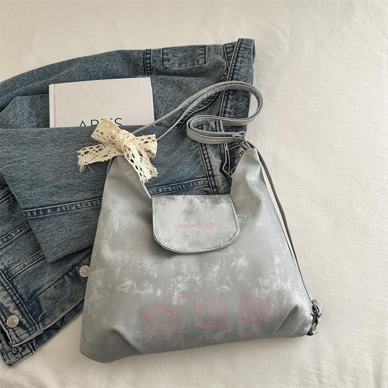 

Pink tote bag women s 2025 new large-capacity student class shoulder bag sweet and cute backpack